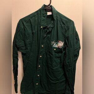 Guy Harvey long sleeve button down shirt Large